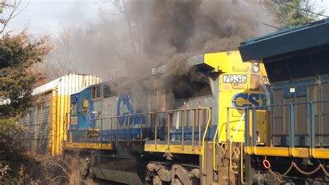Csx Locomotive Catches Fire In Kingston