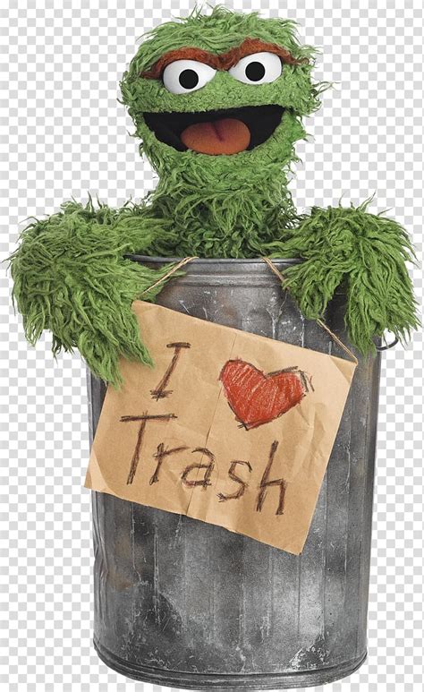 Oscar The Grouch Big Bird I Love Trash Grouches The Muppets Oscar Transparent Background Png