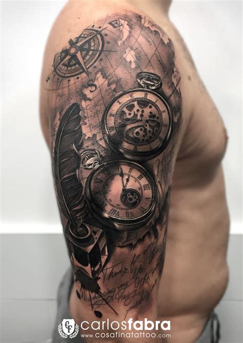 Ver más ideas sobre tatuaje de armadura en el hombro, tatuaje armadura, tatuajes vikingos. CosaFina tattoo Carlos Art Studio: tatuaje reloj relojes ...