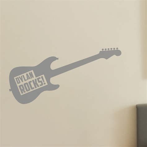 Personalised Guitar Wall Sticker For Kids And Childrens Bedroom Kids