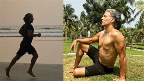 Milind Soman shared Naked Run photo on his th Birthday ५५ वय वढदवश मलद समणन शअर