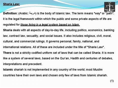 Sharia Law Definition Arabic Is The Body Of