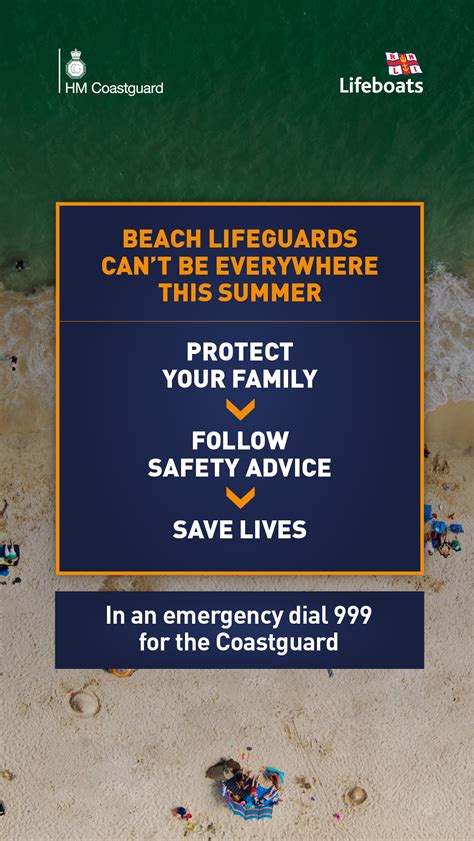 This could be as simple as displaying a poster on your premises, . Important beach safety warning from RNLI - help spread the ...