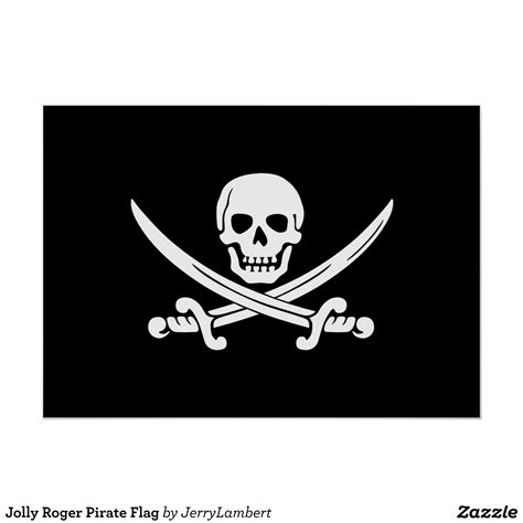 Jolly Roger Pirate Flag Poster Zazzle Pirate Flag Jolly Roger Pirates