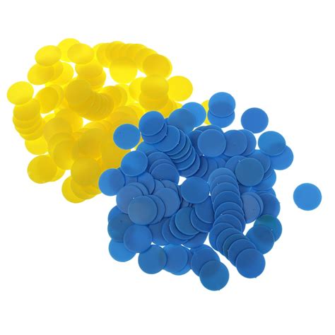 34 Inch Plastic Bingo Chips 150 Count Solid Yellow Counting Chips Toys