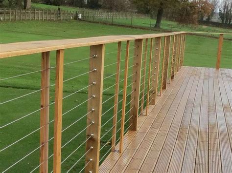 Here are several pictures of horizontal fences using the fencetrac system. Cable/Wire Decking Fencing | Cable/Wire Balcony ...