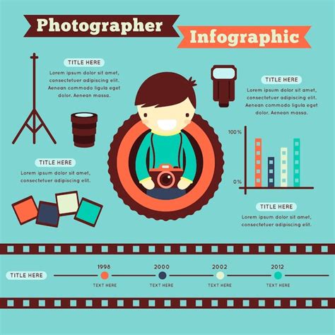 Infografía Linda De Fotógrafo Vector Gratis