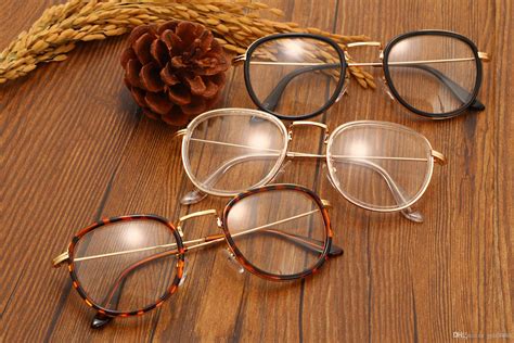 2019 vintage round glasses frame retro female spectacle plain eye glasses decor eyeglasses