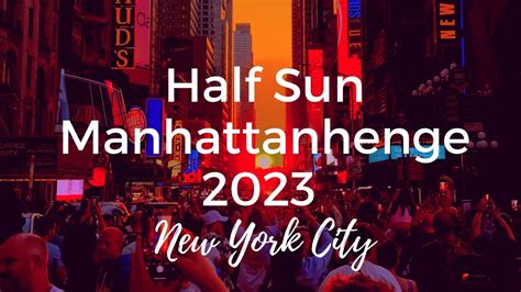 Half Sun Manhattanhenge In New York City May 29 2023 Youtube
