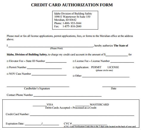 I am a business seeking to provide authorization forms for my customers. FREE 7+ Credit Card Authorization Forms in PDF