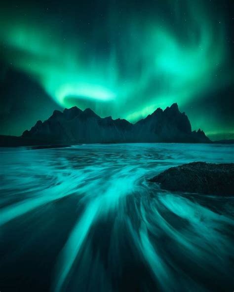 Northern Lights Above Vestrahorn Mountain In Iceland If You Want To See