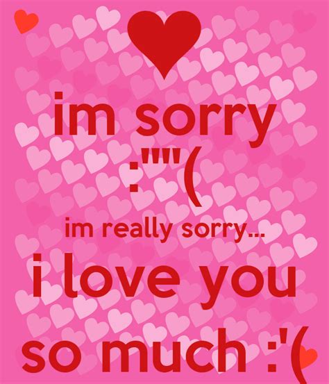 Im Sorry Im Really Sorry I Love You So Much Poster Kj