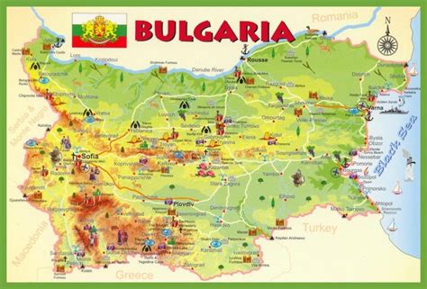 Bulgaria Mappa Turistica Bulgaria Turistiche Mappa Europa Dellest