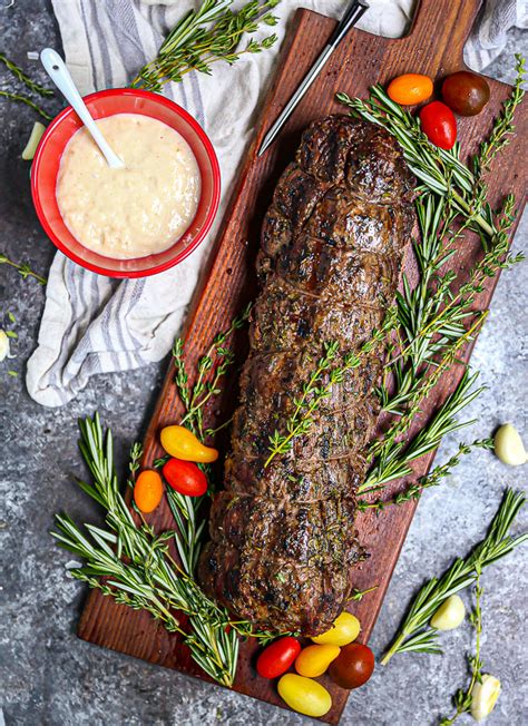 Place the beef tenderloin on top and cover the with remaining salt. Herb Crusted Grilled Beef Tenderloin - What Should I Make For...