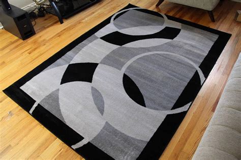 1052 Gray Black 5x7 8x10 Area Rugs Carpet Contemporary New Modern Ebay