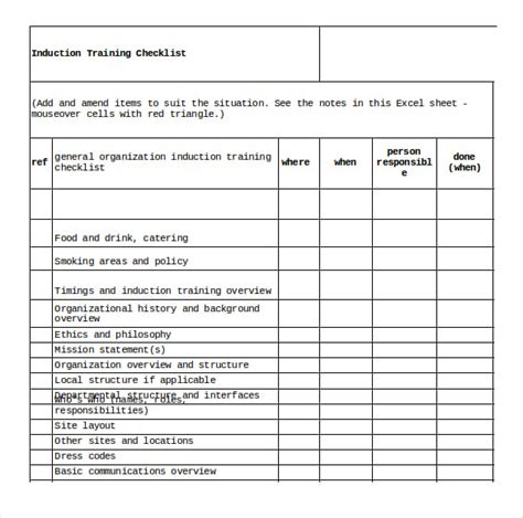 Training Checklist Template 22 Word Excel Pdf Documents Download