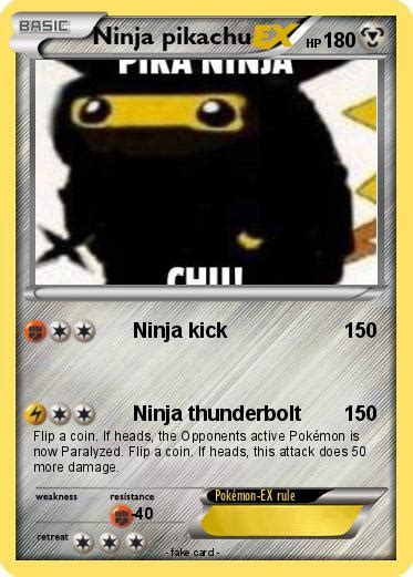 Pokémon Ninja Pikachu 84 84 Ninja Kick My Pokemon Card