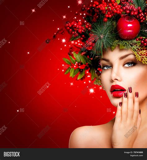 Christmas Winter Woman Beautiful Image And Photo Bigstock