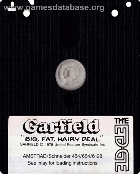 garfield big fat hairy deal amstrad cpc artwork cartridge