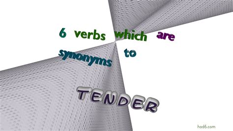 Tender 7 Verbs Having The Meaning Of Tender Sentence Examples Youtube