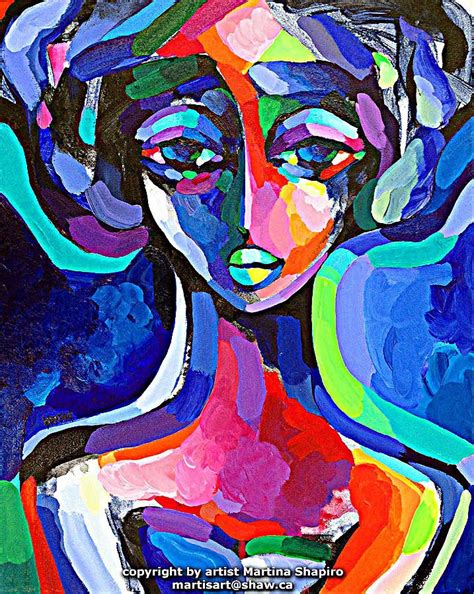 Woman In Blue Abstract Expressionist Original Painting Women Fine Art