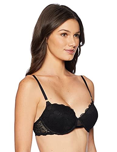 Everyday Bras Dkny Womens Superior Scalloped Lace Balconette Bra Line Cups Black