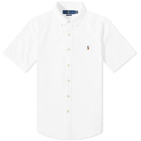 Polo Ralph Lauren Short Sleeve Button Down Oxford Shirt Bsr White End