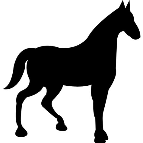 Race Horse Black Silhouette Free Animals Icons
