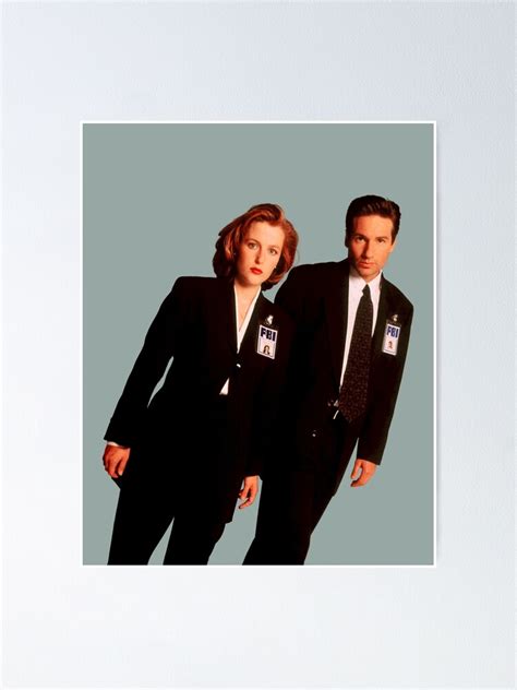 Mulder And Scully The X Files Poster For Sale By Beagleson Redbubble