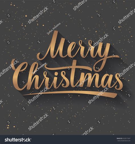 Merry Christmas Typographic Greeting Card On Stock Vector 353517347