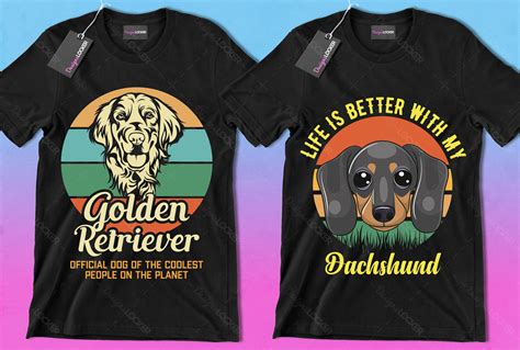 50 Editable Dog T Shirt Designs Bundle Dogs Vector Etsy