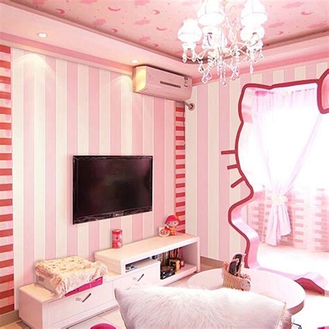 Pretty light blue bedrooms, striped bed linens, white bedroom sets. Bedroom Wallpaper Blue White Striped Wallpaper ...