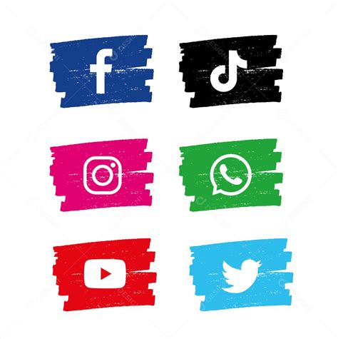 Conjunto De ícones E Logo De Redes Sociais Vetor Eps [download] Designi