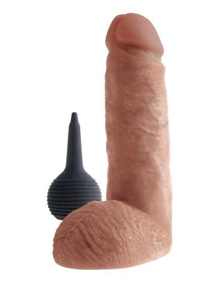 King Cock 8 Inches Squirting Cock With Balls Tan Dildo On Literotica