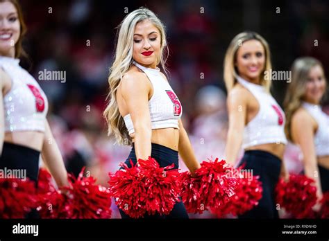 North Carolina State Wolfpack Cheerleaders During The Ncaa College