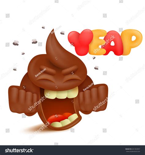 Brown Poop Emoji Cartoon Character Yeap Stock Vector Royalty Free
