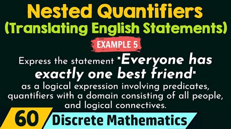 Nested Quantifiers Translating English Statements Example 5 Youtube