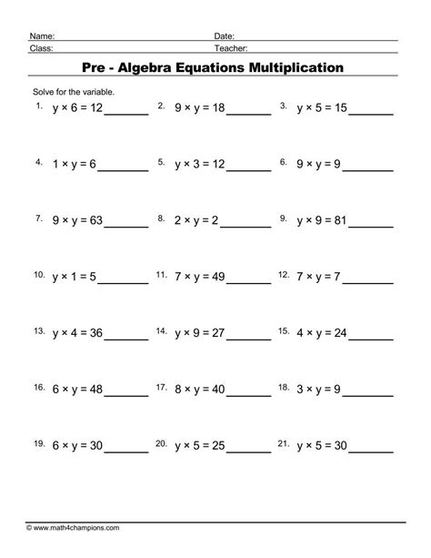 Algebra worksheets by specific topic area and level. Free Algebra Worksheets pdf downloads | MATH ZONE FOR KIDS