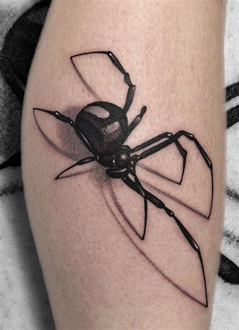 Black Widow Drawing Tattoo
