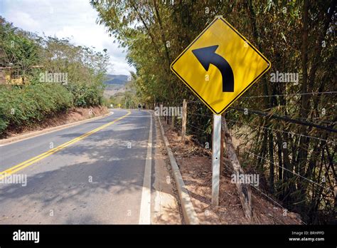 Road Signs In The Vale Das Videiras Near Itaipava And Petropolis Brazil