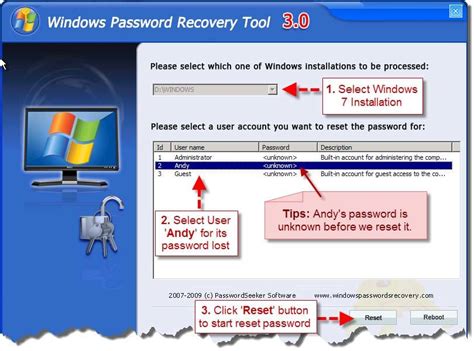 أداة لإستعادة الباس ورد فى ويندوز 7 〖 Windows 7 Password Recovery