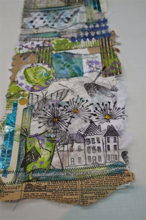 H Anne Made Print Collage Stitch With Creative Threads In Garstang In