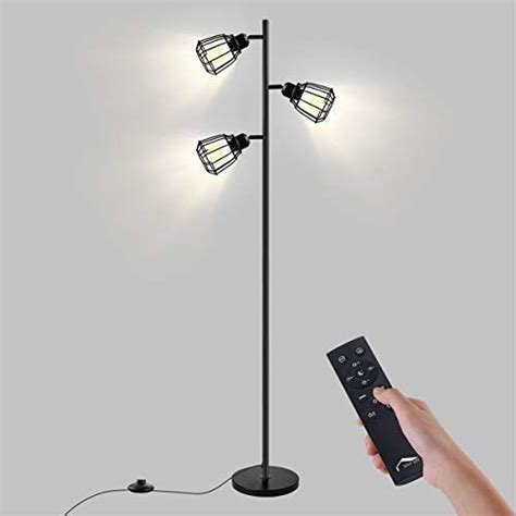 It comes with wireless control for light adjustments. Joly Joy Arc Floor Lamps, Super Bright LED Torchiere Metal 3-Light Tree Floor Lamp, 18W LED F ...