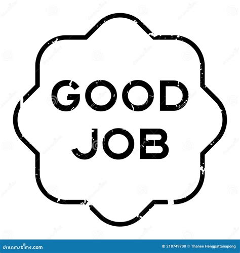 Grunge Black Good Job Word Rubber Stamp On White Background Stock