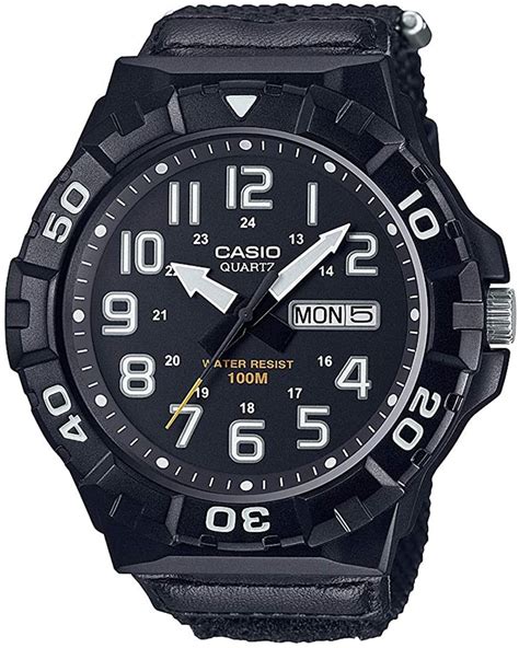 Casio Mens Sports Quartz 100m Black Resinnylon Watch Mrw210hb 1bv