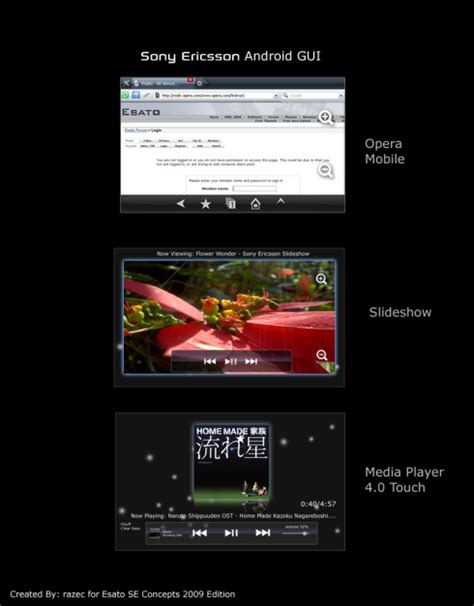 Sony Ericsson Android Gui Interfaces Can Be Concepts As Well Concept
