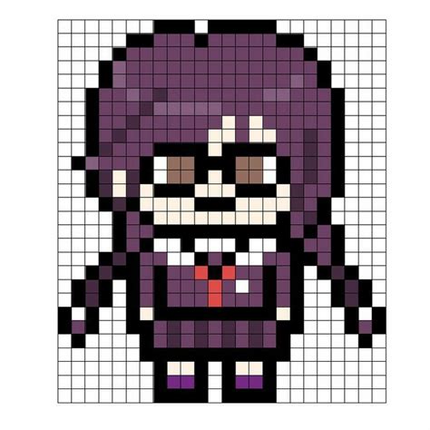 Danganronpa Pixel Art Grid Kokichi Momota Kaito Sprite Dibujos Images