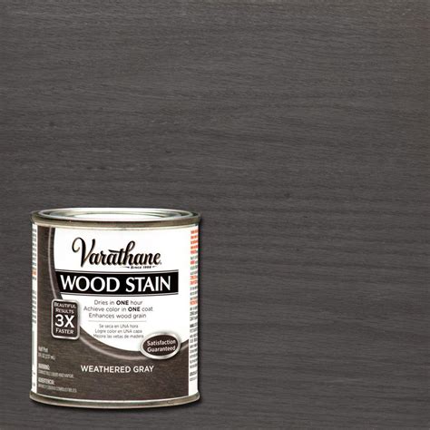 Varathane 8 Oz Weathered Gray Wood Interior Stain 267131 The Home Depot