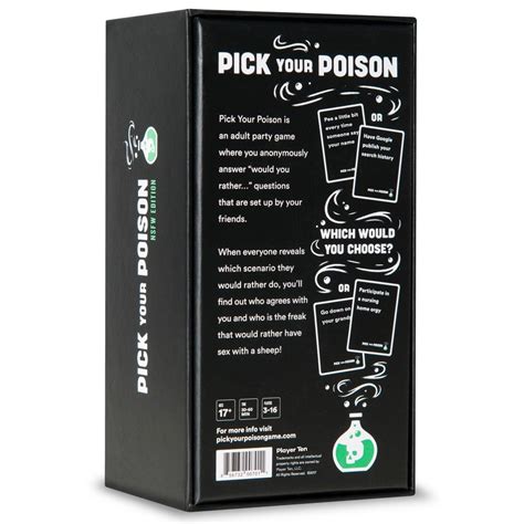 Pick Your Poison Nsfw Edition The Would You Rather Adult Party Game Ebay