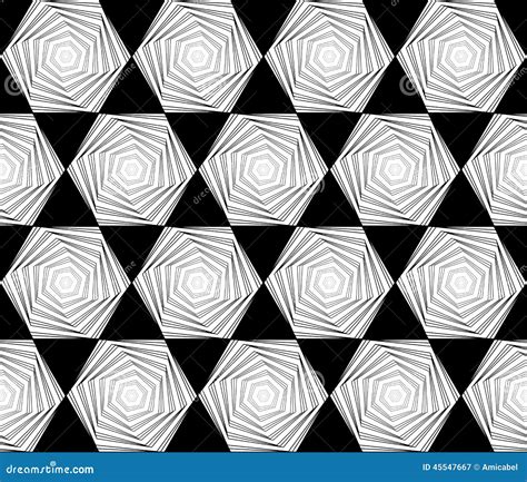 Design Seamless Monochrome Hexagon Pattern Stock Vector Illustration